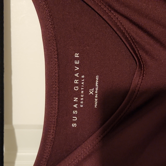 Susan Graver Essentials Maroon Tank Top - Picture 3 of 4